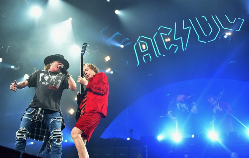 Angus Young Axl Rose