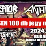 Anthrax-Testament-Kreator – Kevesebb mint 100 jegy maradt a keddi zúzdára!