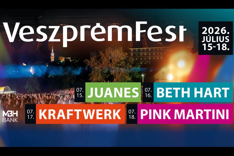 VeszprémFest 2026 – Beth Hart, Kraftwerk, Pink Martini és Juanes