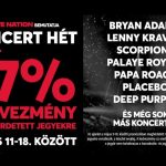 27% kedvezménnyel kínál jegyeket a Live Nation!