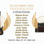 Új Gitáros 2026 – 117 nevezőből tízen jutottak a jövő keddi döntőbe